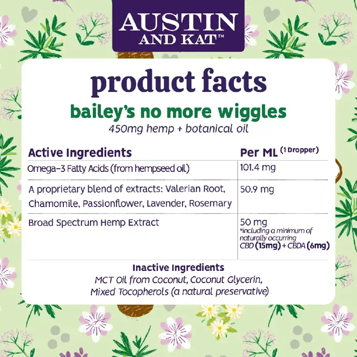 Austin & Kat No More Wiggle Oil 450-mg