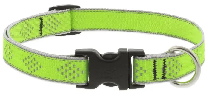 Lupine 3/4" Reflective Green Diamond Collar 13-22"