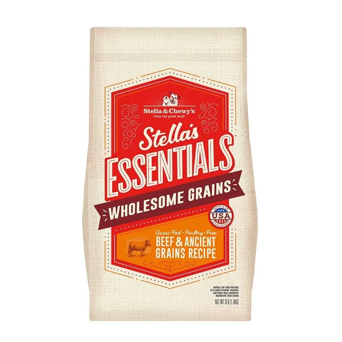 Essentials Ancient Grains Grass-fed Bf Dog 3-lb