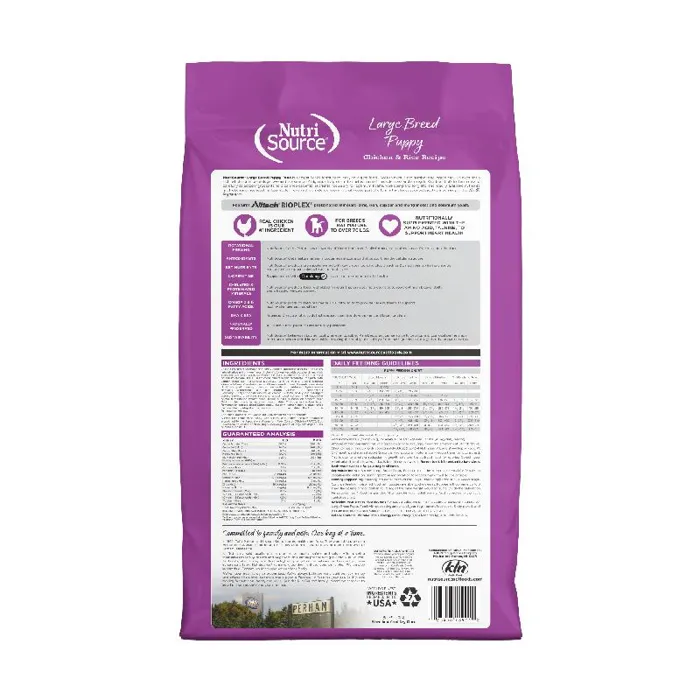 Nutrisource Puppy Large Breed Chicken & Rice 26-lb