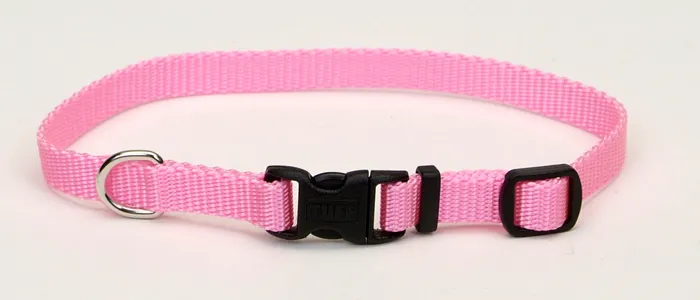Nylon Adj Tuff Collar Xsmall 3/8"x12"-bright Pink
