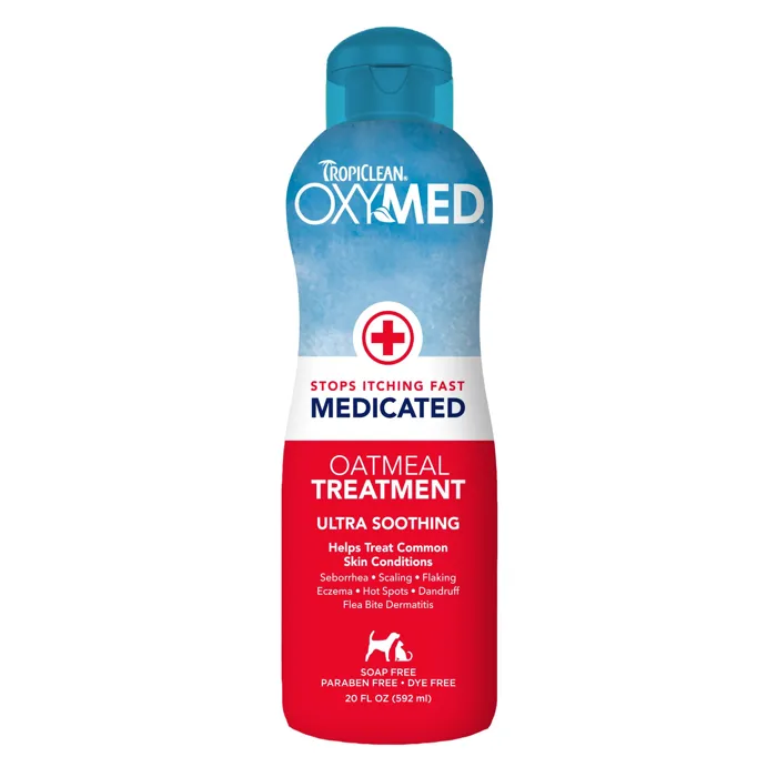 Tropiclean Oxymed Medicated Oatmeal Dog & Cat Treatment Rinse 20-oz