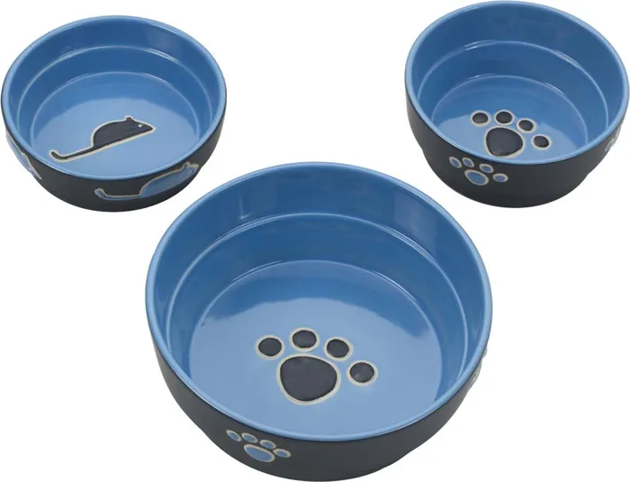 Fresco Dog Dish Blue 7"