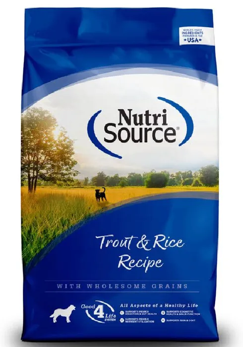 Nutrisource Trout & Rice W/ Wholesome Grains Dry Dog Food, 26-lb