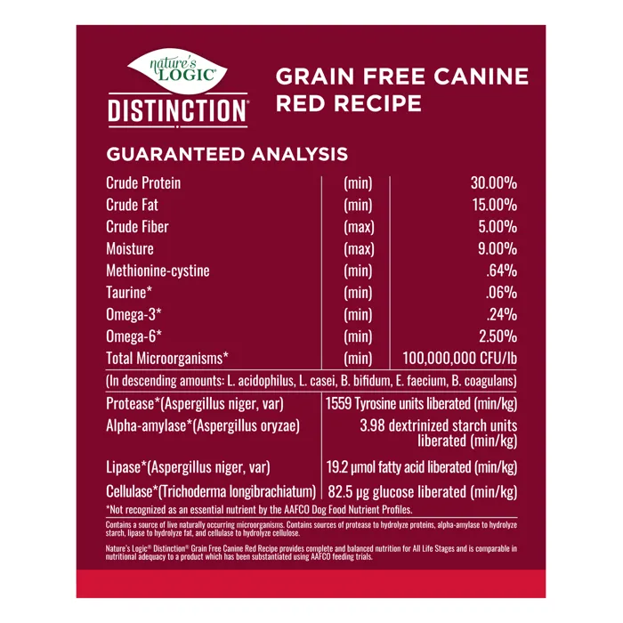 Nature's Logic Dog Distinction Gf Red 4.4-lb