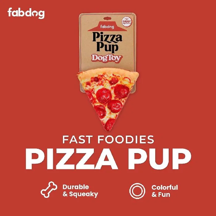 Fab Dog Fast Foodies Pizza Pup Slice Toy
