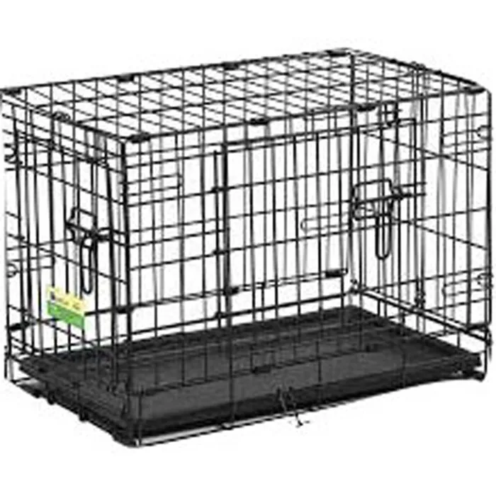 Contour Double Door Dog Crate Black 36x23x25