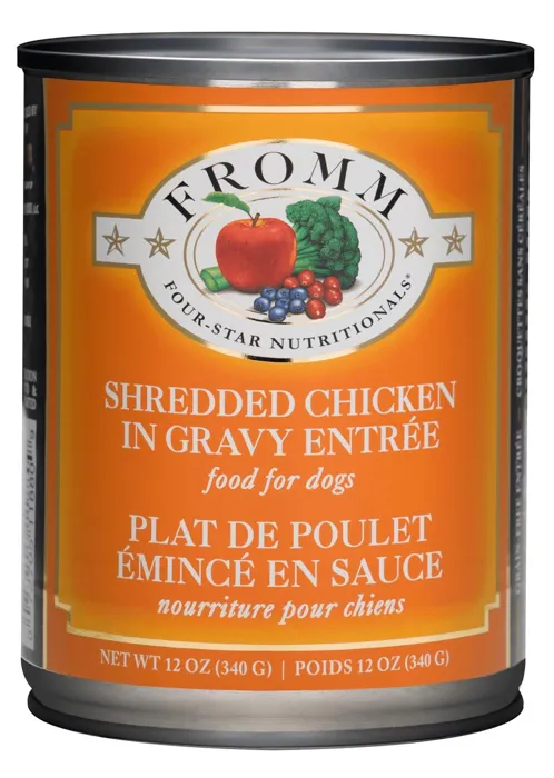 Fromm Four Star Shredded Grain Free Chicken In Gravy Entree Canned Dog Food 13-oz