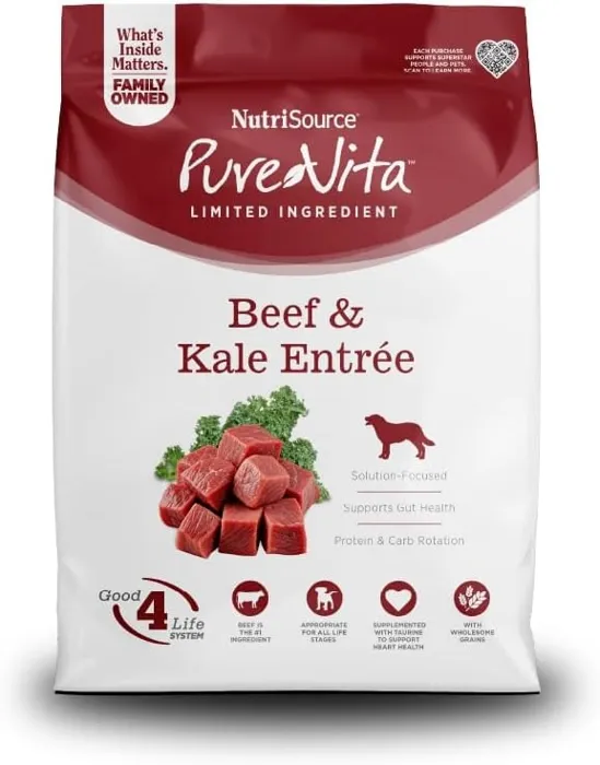 Pure Vita Beef & Kale Dog Food 4-lb