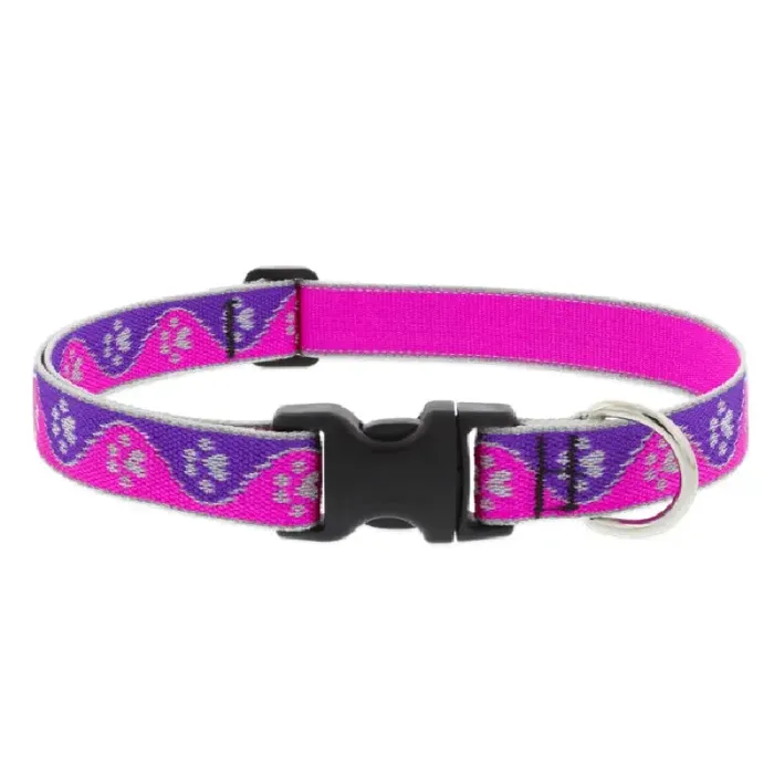 I Inch Pink Paws Collar 12-20