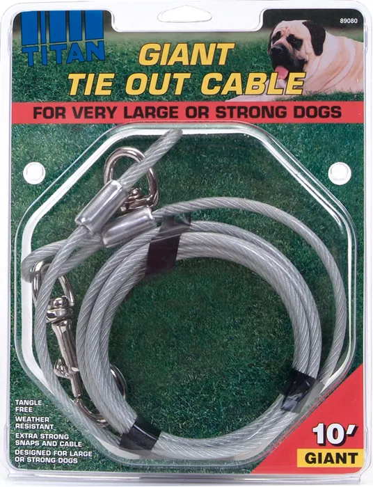 Giant Cable Dog Tie Out Giant - 10'