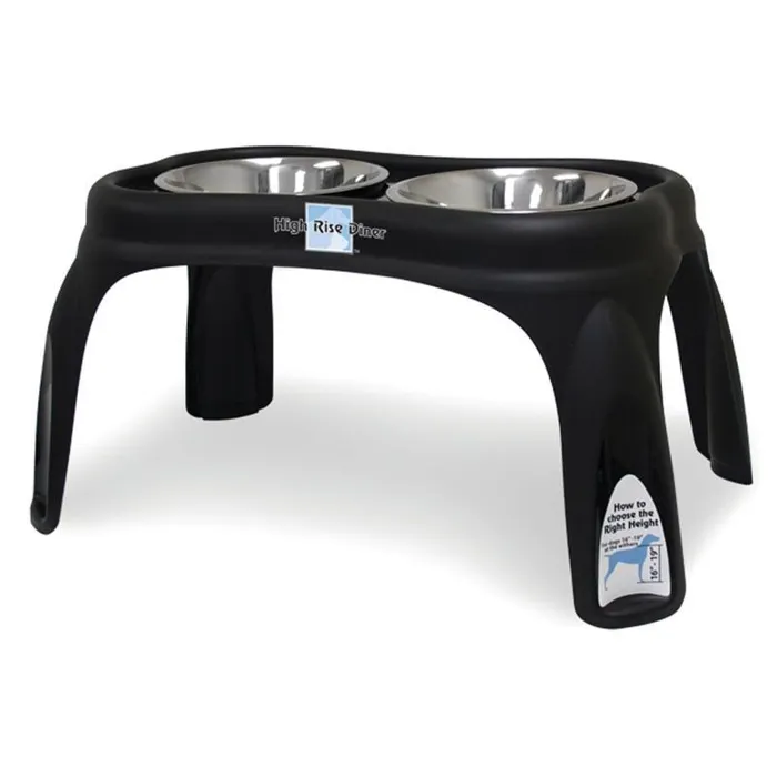Right Height Cafe Feeder Black 12"