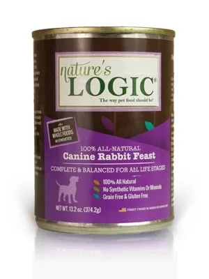 Nature's Logic Canned Dog Food Rabbit 13.2-oz