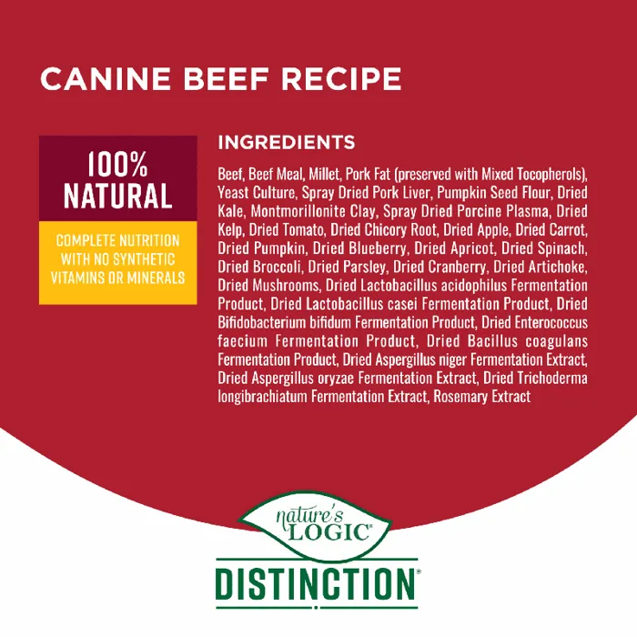 Nature's Logic Dog Distinction Dry Beef 4.4-lb