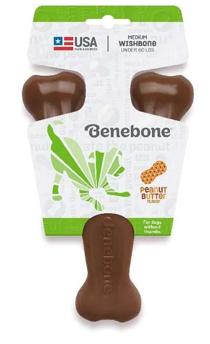 Benebone Dog Wishbone Peanut Butter Medium