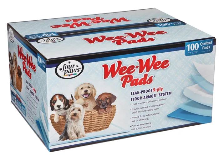 Wee Wee Pads 100 Pack Box