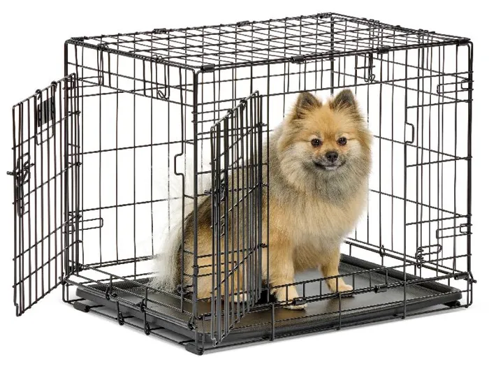 Contour Double Door Dog Crate Black 24x18x19