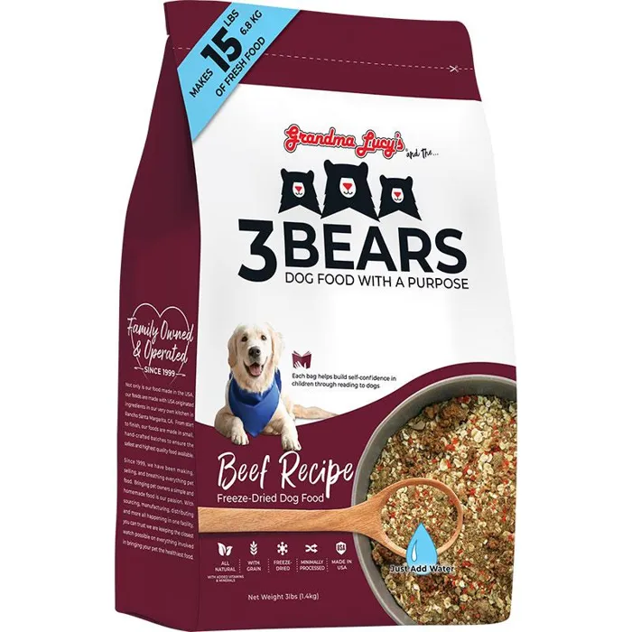 Grandma Lucy's Dog Food 3 Bears Beef 3#