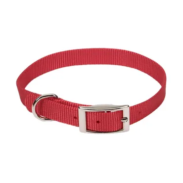 Single-ply Dog Collar Red Xsml - 3/8" X 10"