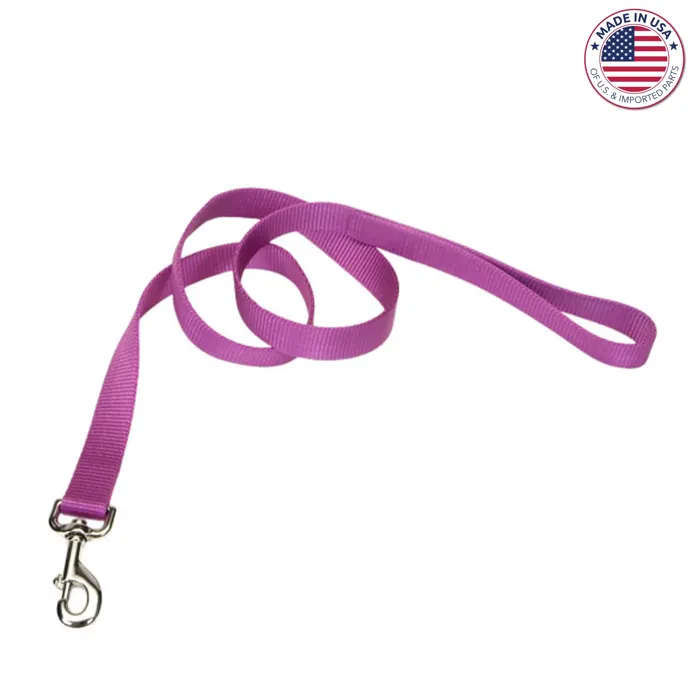 Single Ply Dog Leash - Orchid 5/8" X 6'