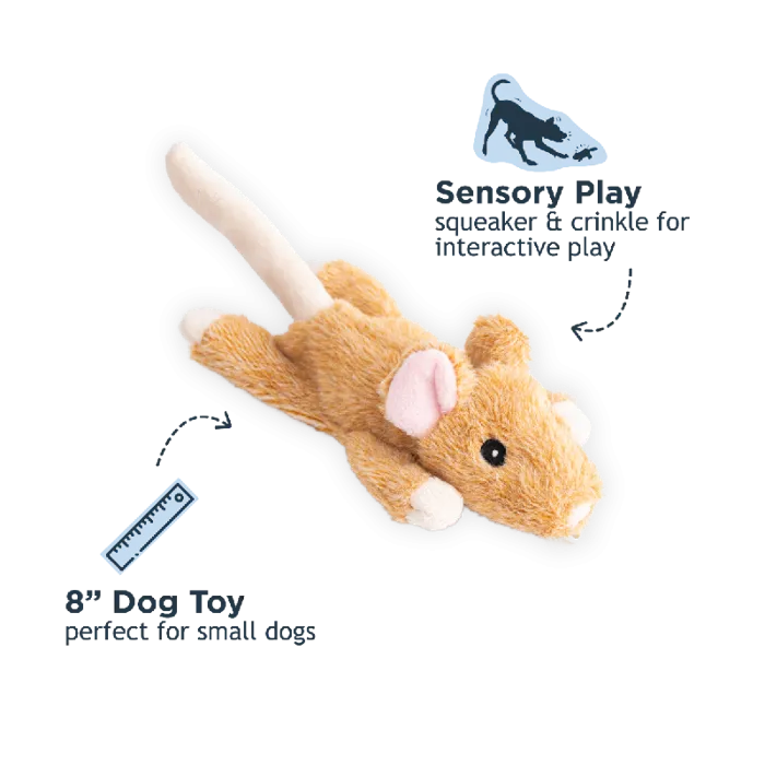 Tall Tails Dog Toy Stuffless Mouse 8"