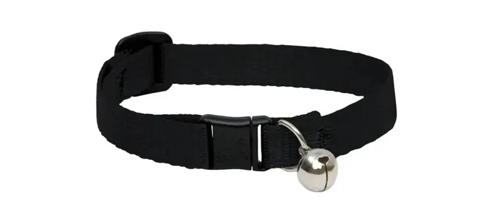 Lupine 1/2" Cat Bell Collar Black 8"-12'