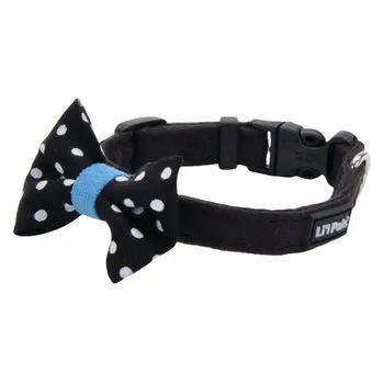 Microfiber Collar - Black With Dots Petite Sml 3/8