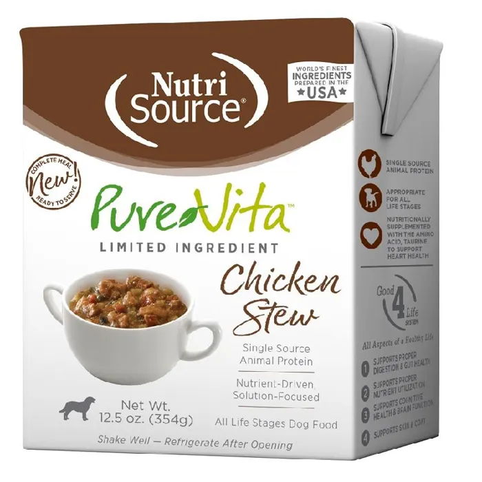 Pure Vita Dog Tetra Pack Chicken Stew 12.5 Oz